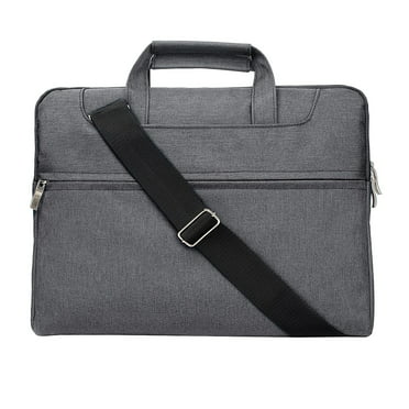 Large Briefcase Handbag for Women Men Grey Waterproof Messenger Shoulder Bag for 12-13.3in Notebook Slim PU Leather Laptop Bag 13.3 Inch Laptop Carrying Case for MacBook Pro 13 Computer Sleeve 